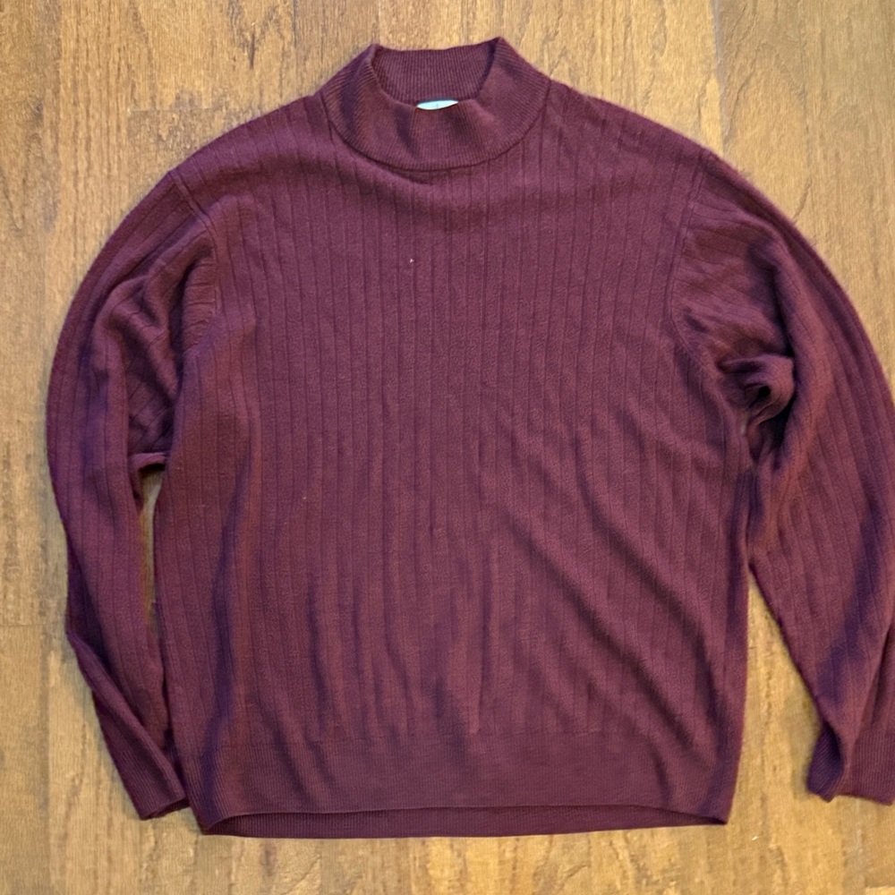 Geoffrey Beene Men's Deep Maroon Turtleneck Sweater